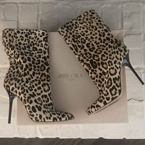 Jimmy Choo Leopard Print Pony Hair Boots